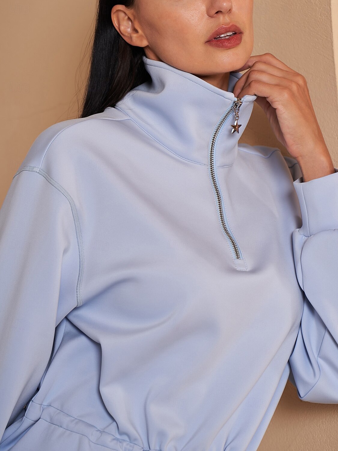 Winner Ruffle Drawstring Waist Sweatshirt