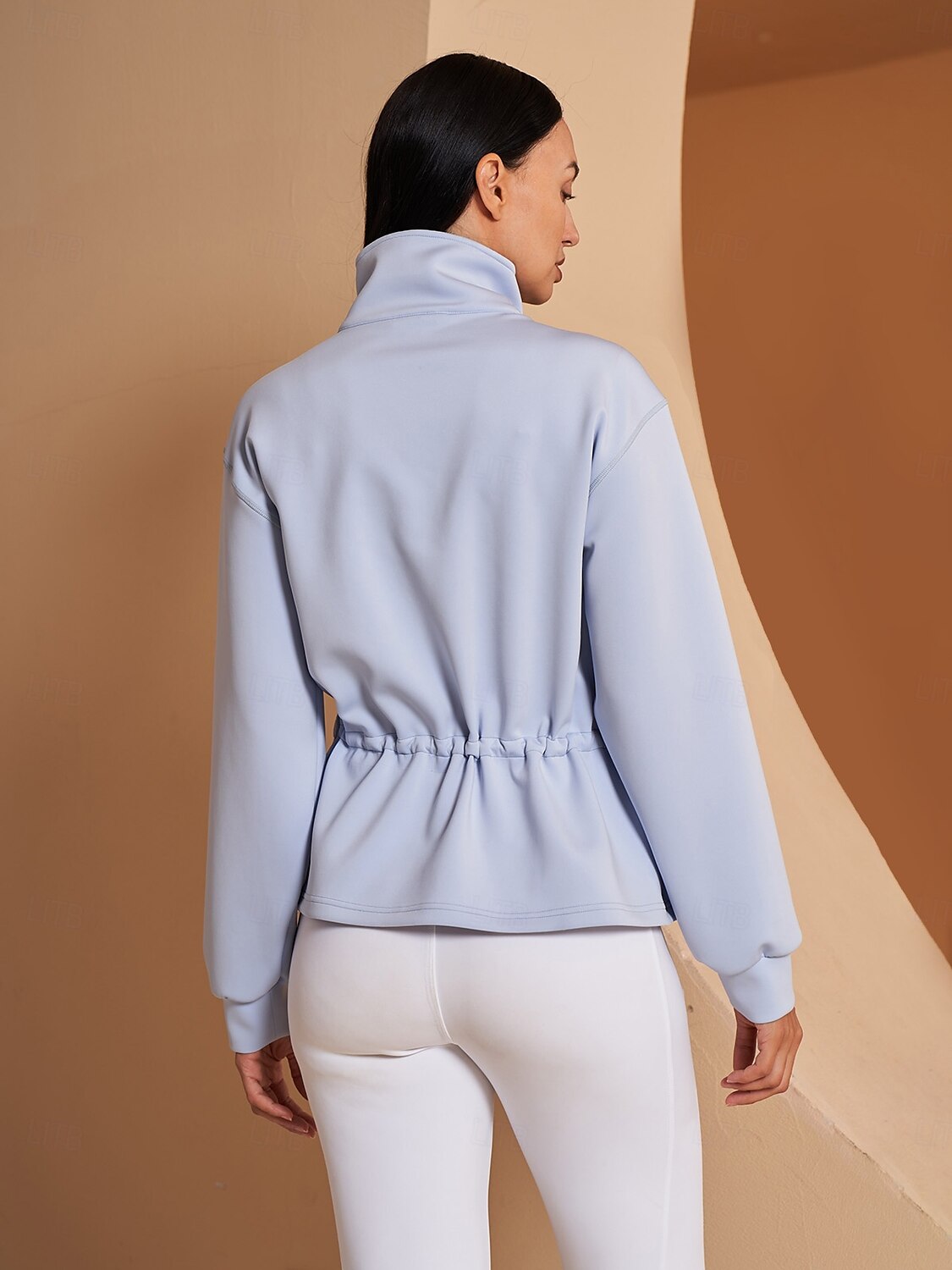 Winner Ruffle Drawstring Waist Sweatshirt