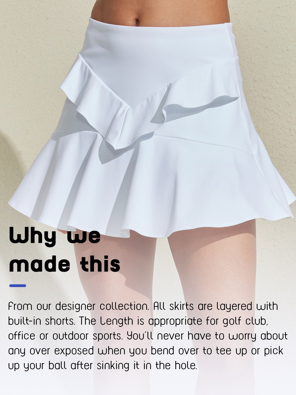 Flying Lily Pickleball & Tennis 14.5 Inch A Line Ruffle Pleated Skort