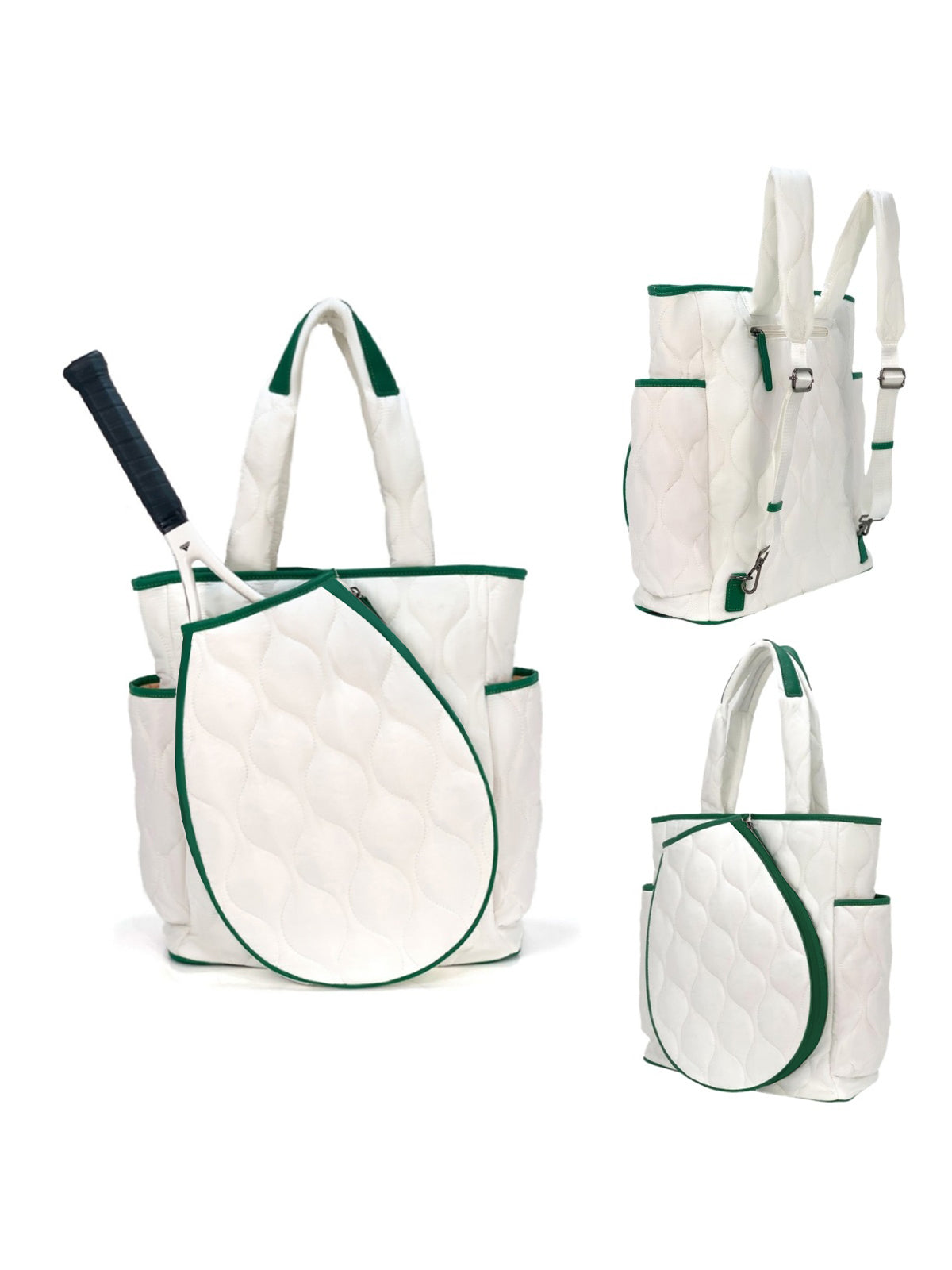Tennis Quilted Backpack Tote